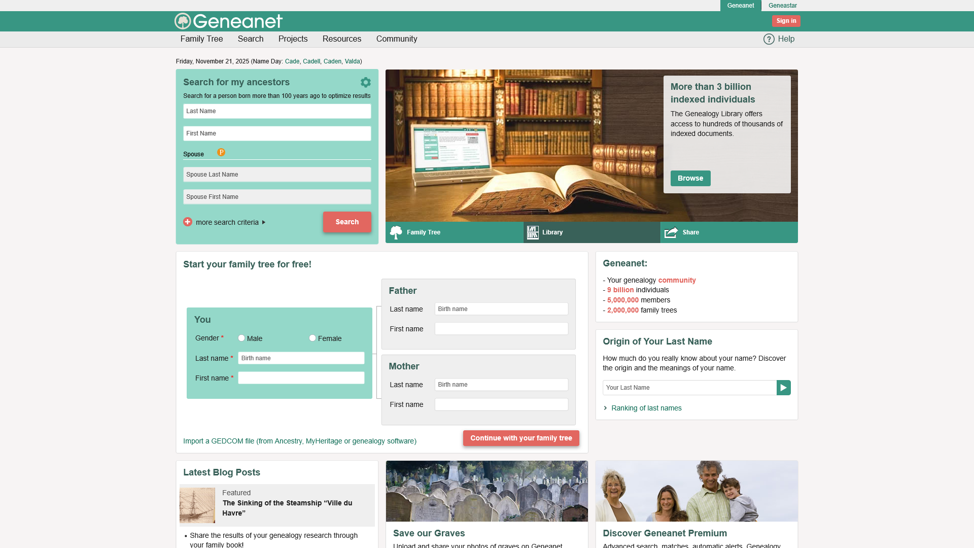 Genealogy: Search your ancestors, Create your family tree, Find archival records, ... - Geneanet