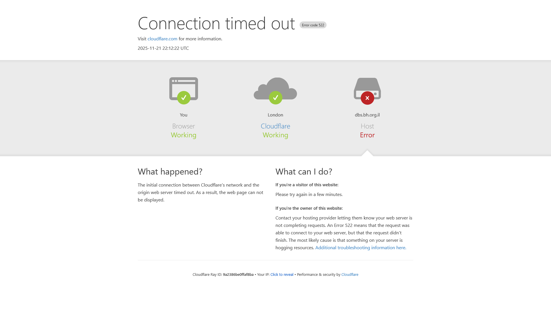 bh.org.il | 522: Connection timed out