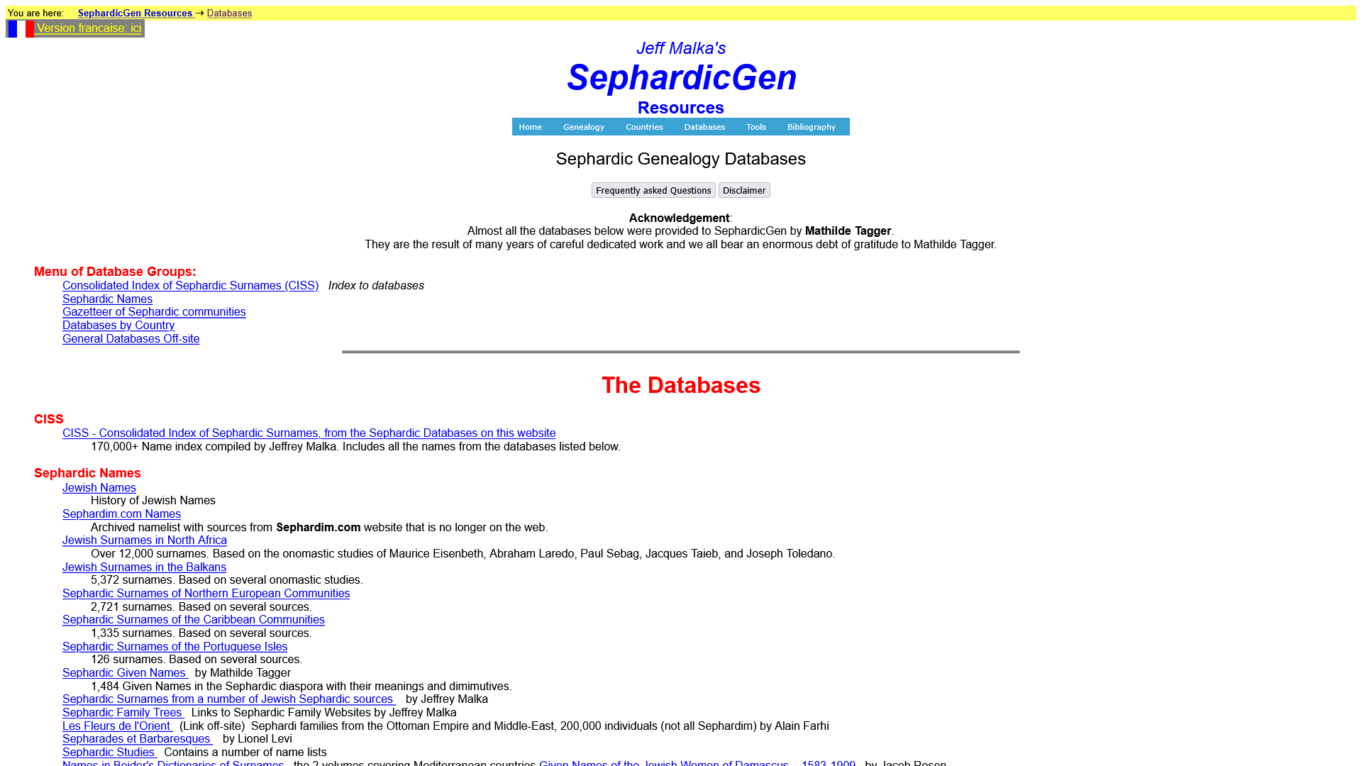 Sephardic Databases for genealogy