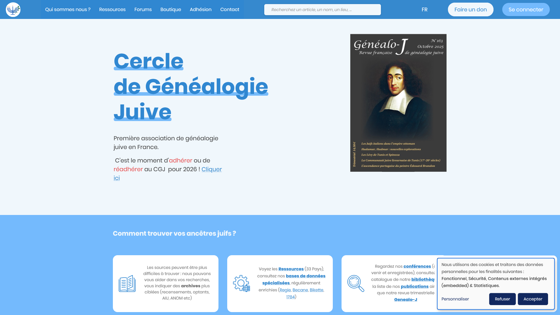 Accueil | Cercle de Généalogie Juive