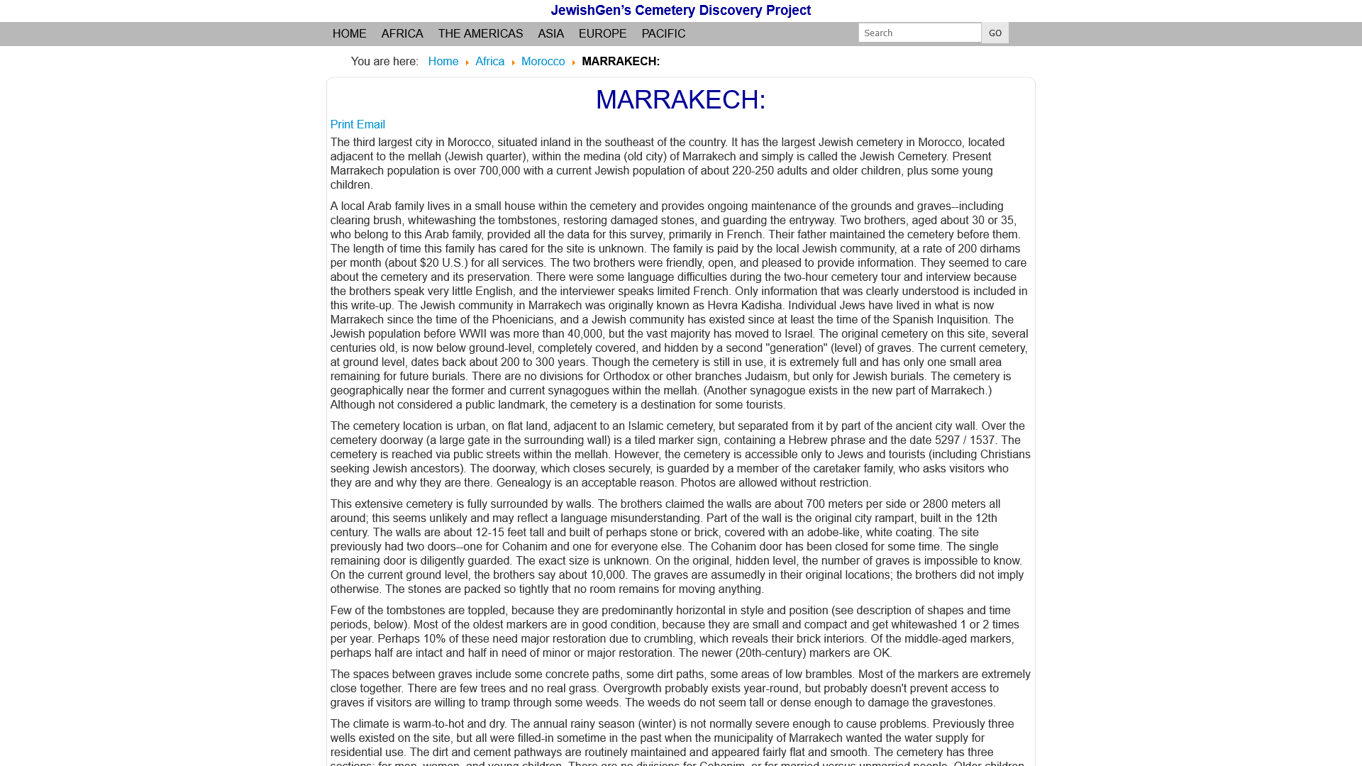 MARRAKECH: | Morocco | International Jewish Cemetery Project