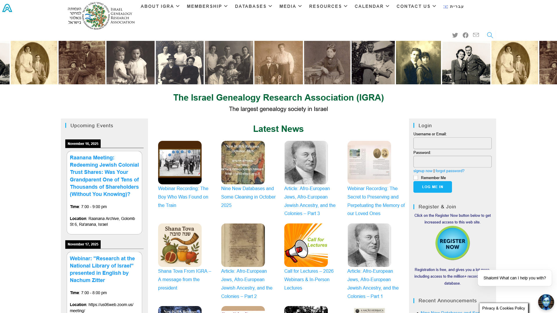 IGRA Home - Israel Genealogy Research Association