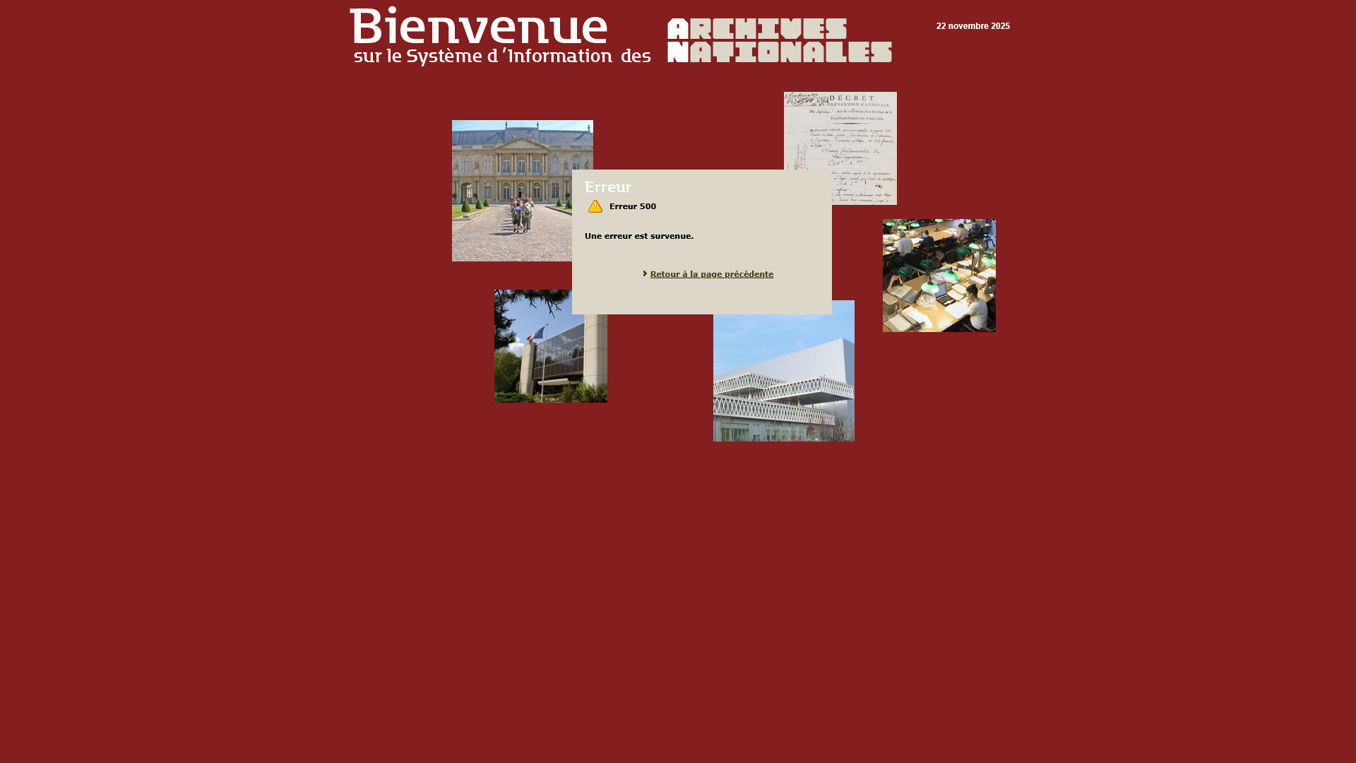 SIA - Erreur 500
