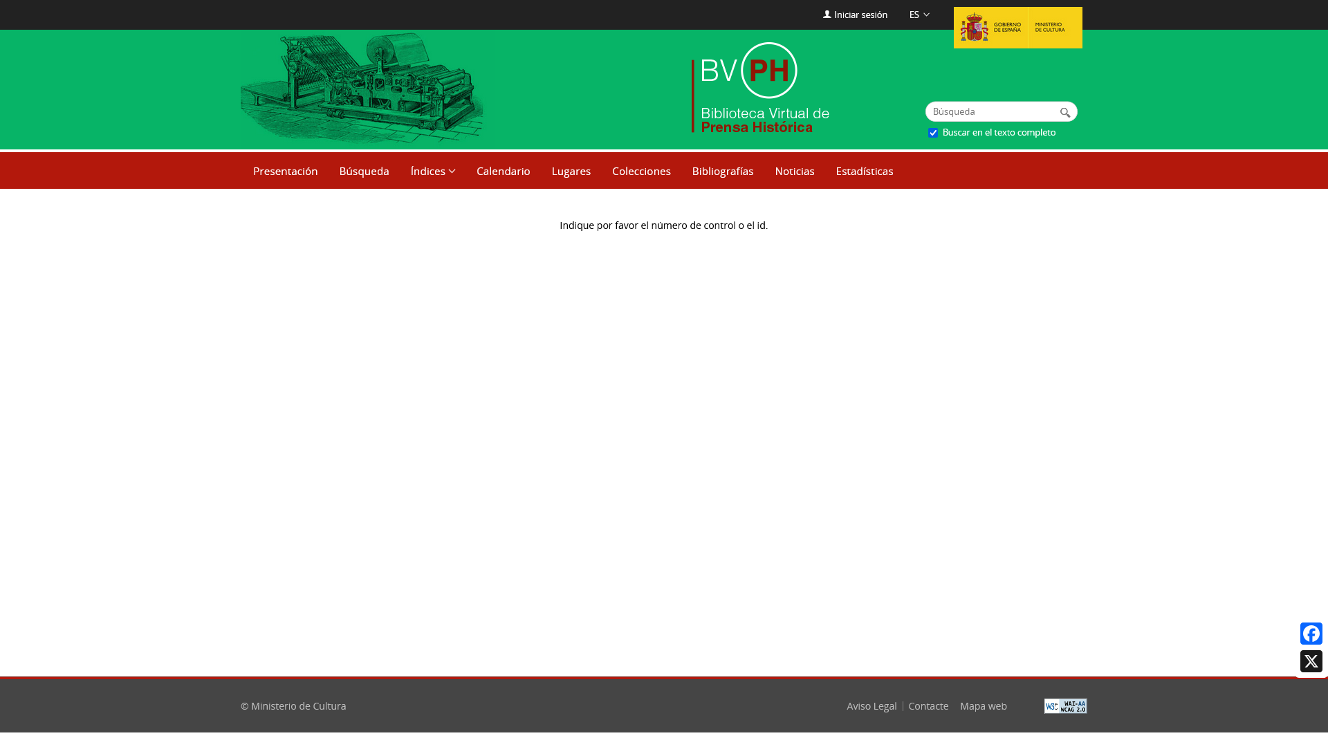 Biblioteca Virtual de Prensa Histórica > Ficha bibliográfica