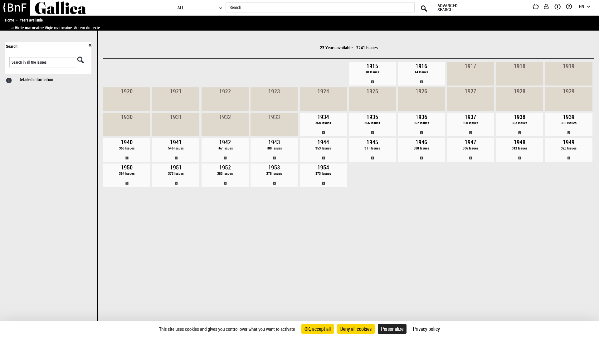 La Vigie marocaine - 23 Years available - Gallica