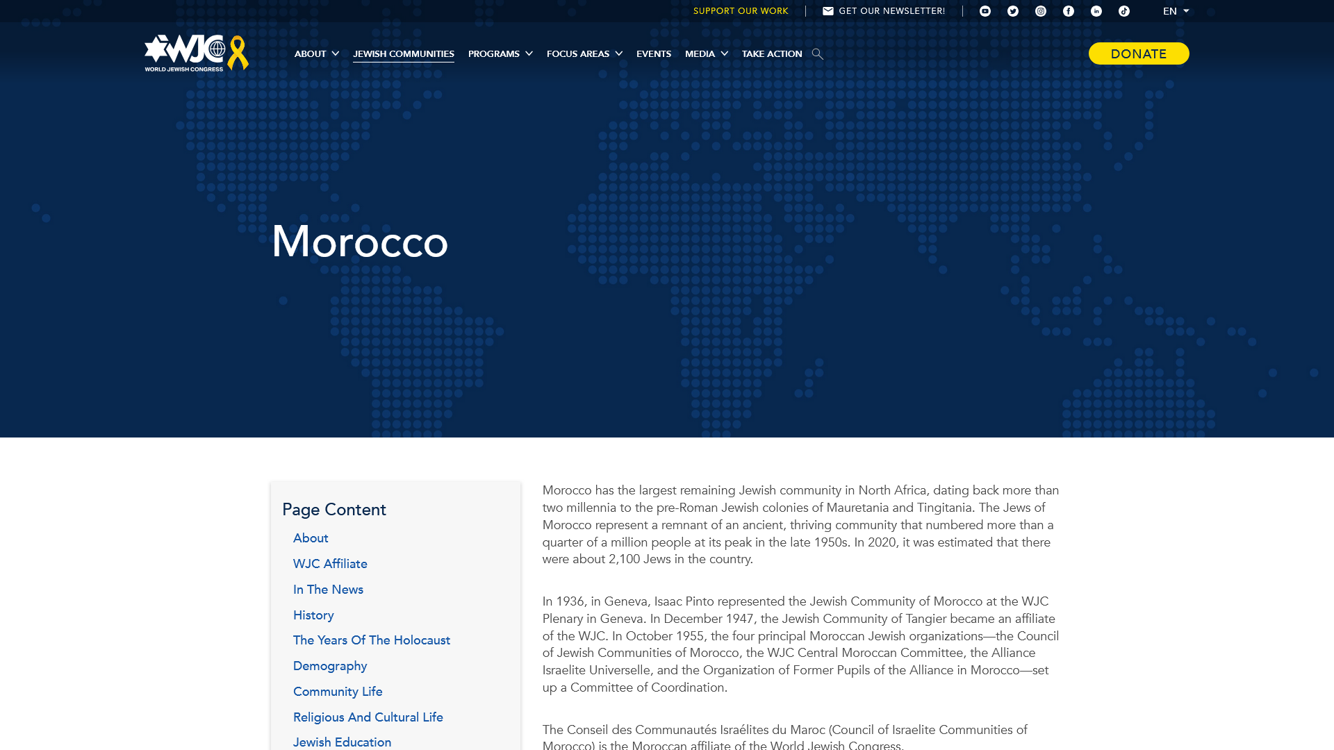 Community in Morocco - World Jewish Congress