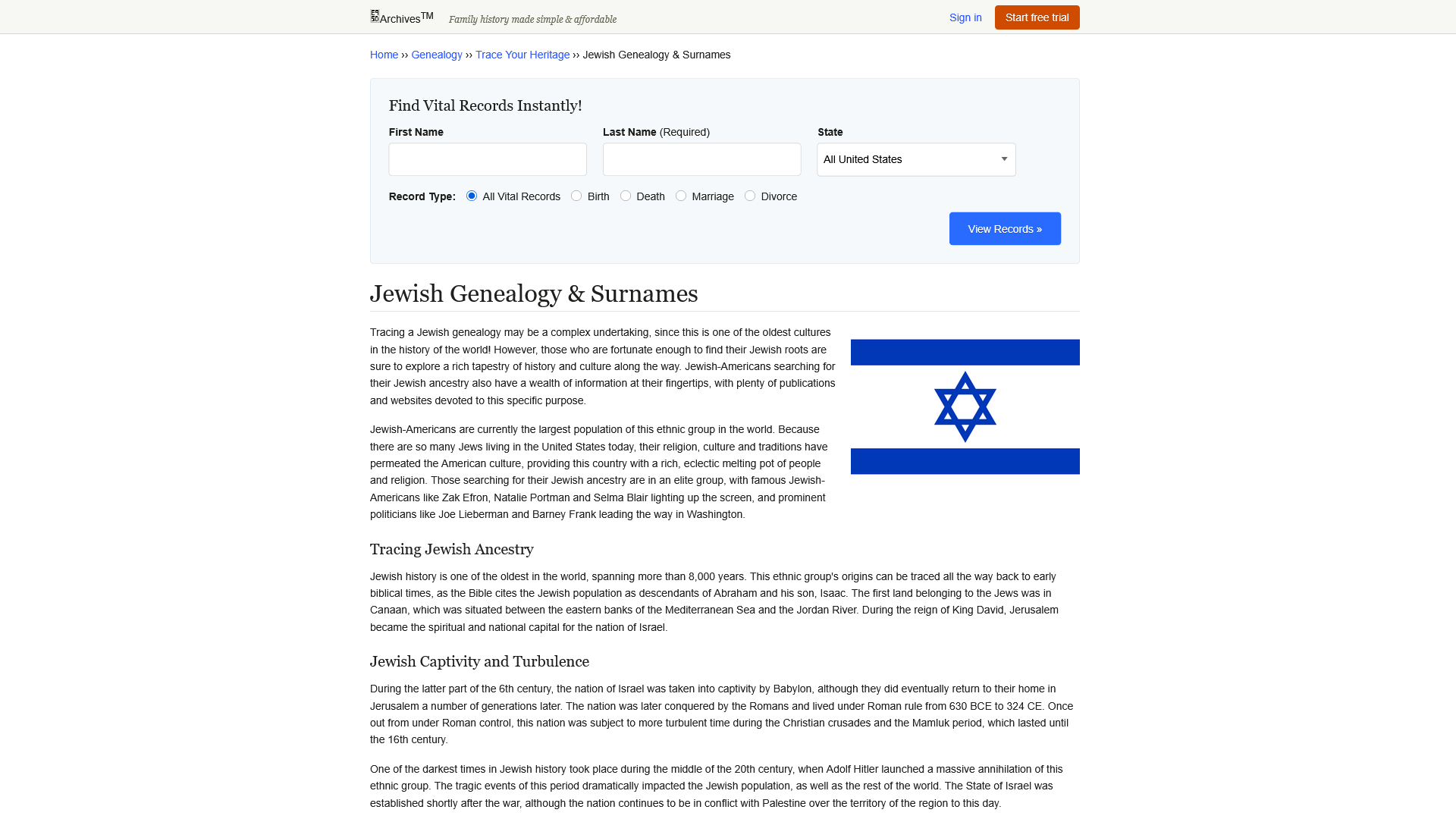 Jewish Genealogy & Surname Family History | Trace Your Heritage