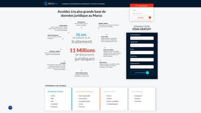 ## Artemis Morocco: Leading Legal and Tax Information Platform

This webpage serves as the homepage 