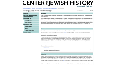 This web page is a comprehensive guide to DNA testing companies specifically tailored for Jewish gen