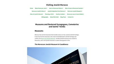 This webpage serves as a comprehensive guide to museums and preserved synagogues that showcase Moroc