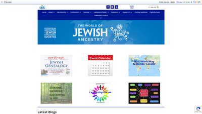 This is the homepage of the International Association of Jewish Genealogical Societies (IAJGS), the 