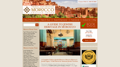 This webpage serves as a comprehensive travel resource specifically focused on **Jewish heritage tou